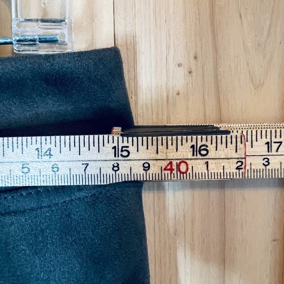 Andrew Mac Faux Suede Pants Womens Small Teal Blue Green Stretch Pull On Legging - Picture 4 of 7